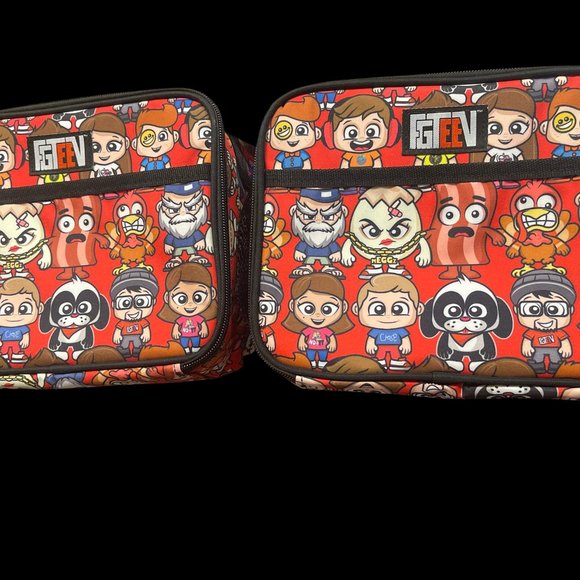 FGTEEV INSULATED THERMAL LINED KID'S FOOD STORAGE LUNCH BAG/BOX - 2 PACK BUNDLE - Picture 1 of 4